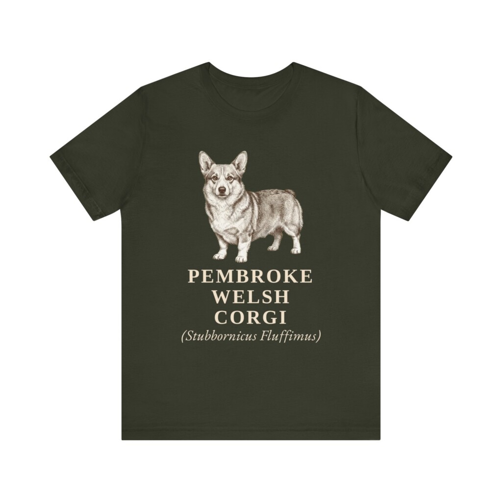 Pembroke Welsh Corgi Latin Shirt, Vintage Dog Sketch Tee, Dog Latin Gift