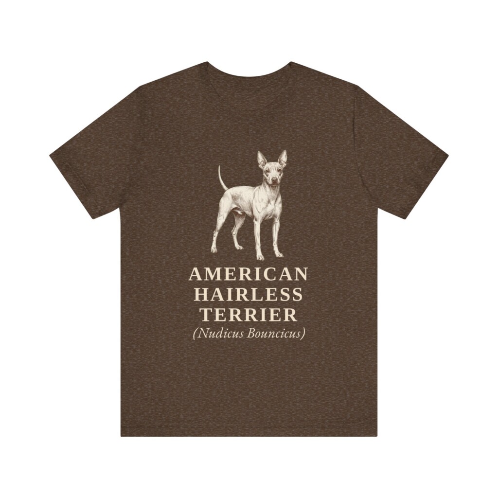 American Hairless Terrier Latin Shirt, Vintage Dog Sketch Tee, Dog Latin Gift