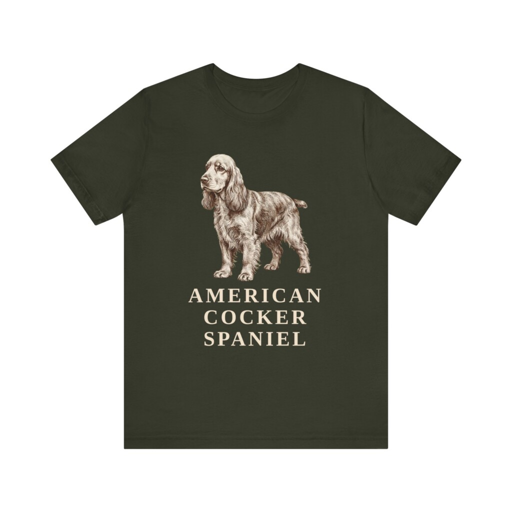 Cocker Spaniel Lover Shirt, Vintage Dog Sketch Tee, Dog Lover Gift