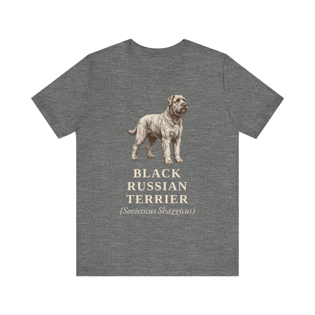 Black Russian Terrier Latin Shirt, Vintage Dog Sketch Tee, Dog Latin Gift