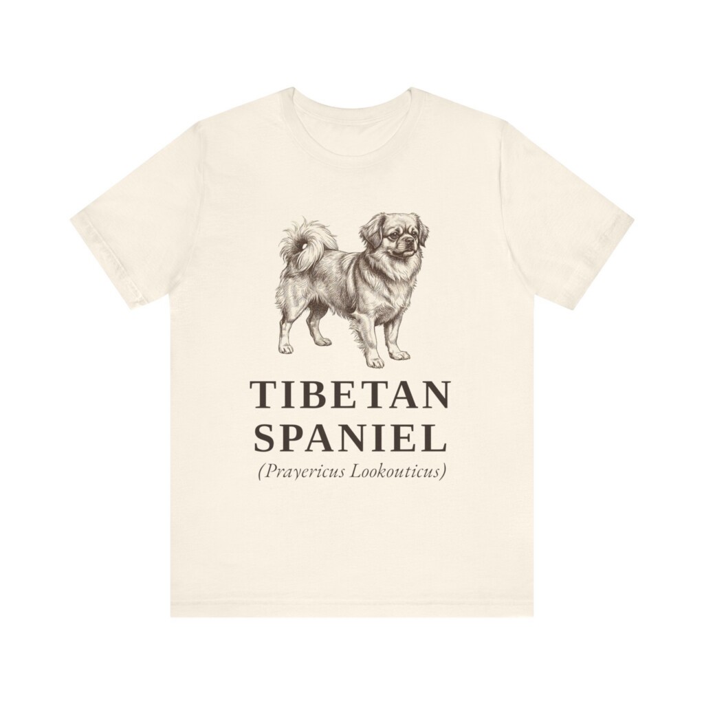 Tibetan Spaniel Latin Shirt, Vintage Dog Sketch Tee, Dog Latin Gift