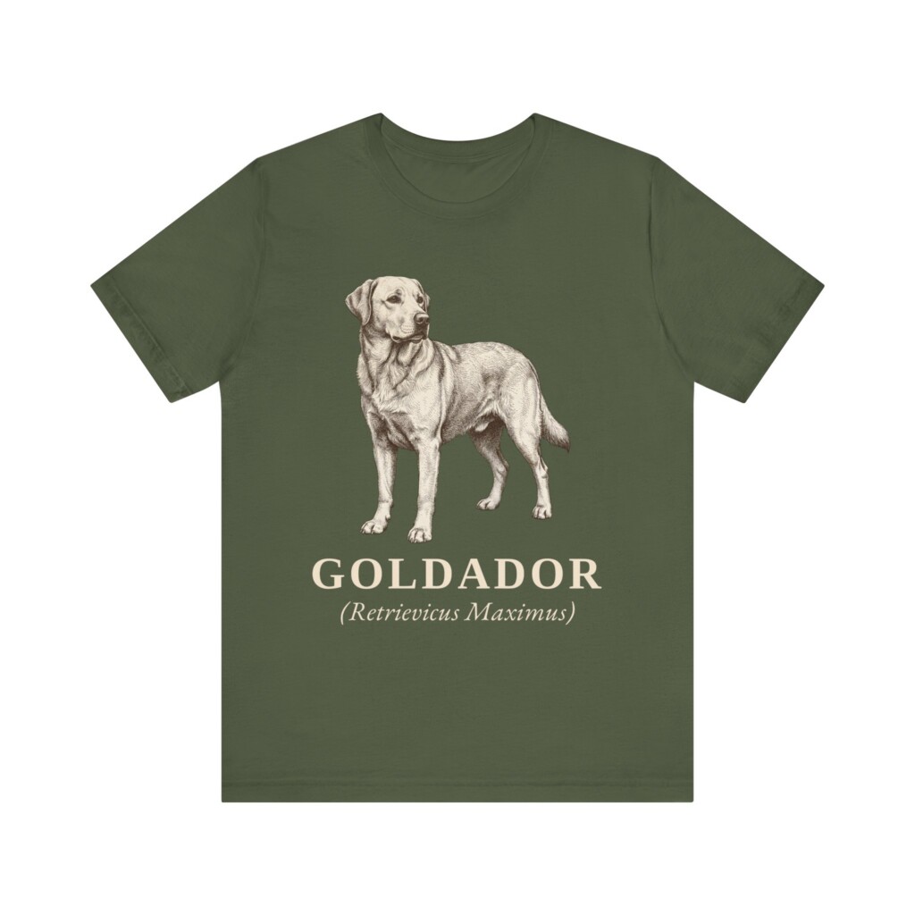 Goldador Latin Shirt, Vintage Dog Sketch Tee, Dog Latin Gift