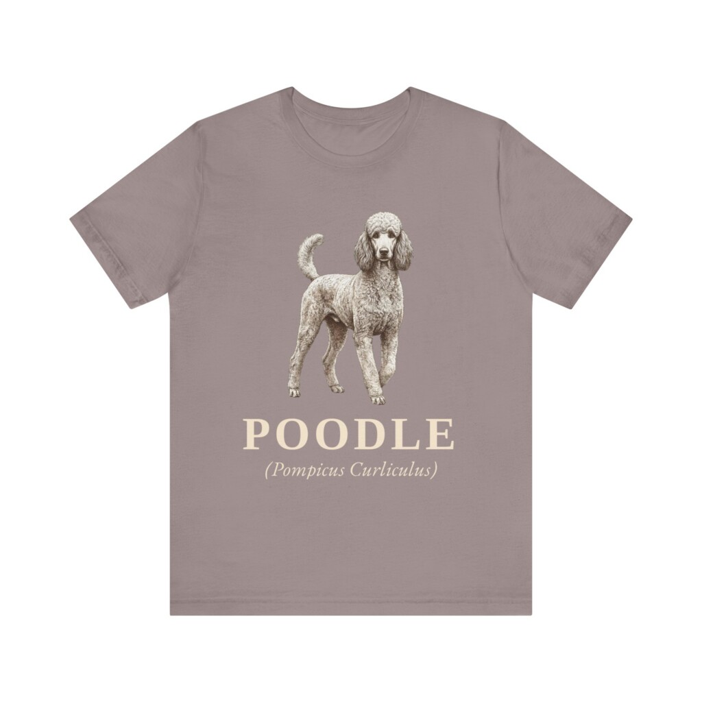 Poodle Latin Shirt, Vintage Dog Sketch Tee, Dog Latin Gift