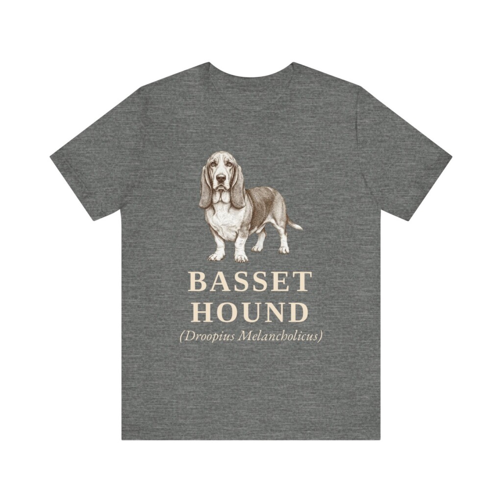 Basset Hound Latin Shirt, Vintage Dog Sketch Tee, Dog Latin Gift