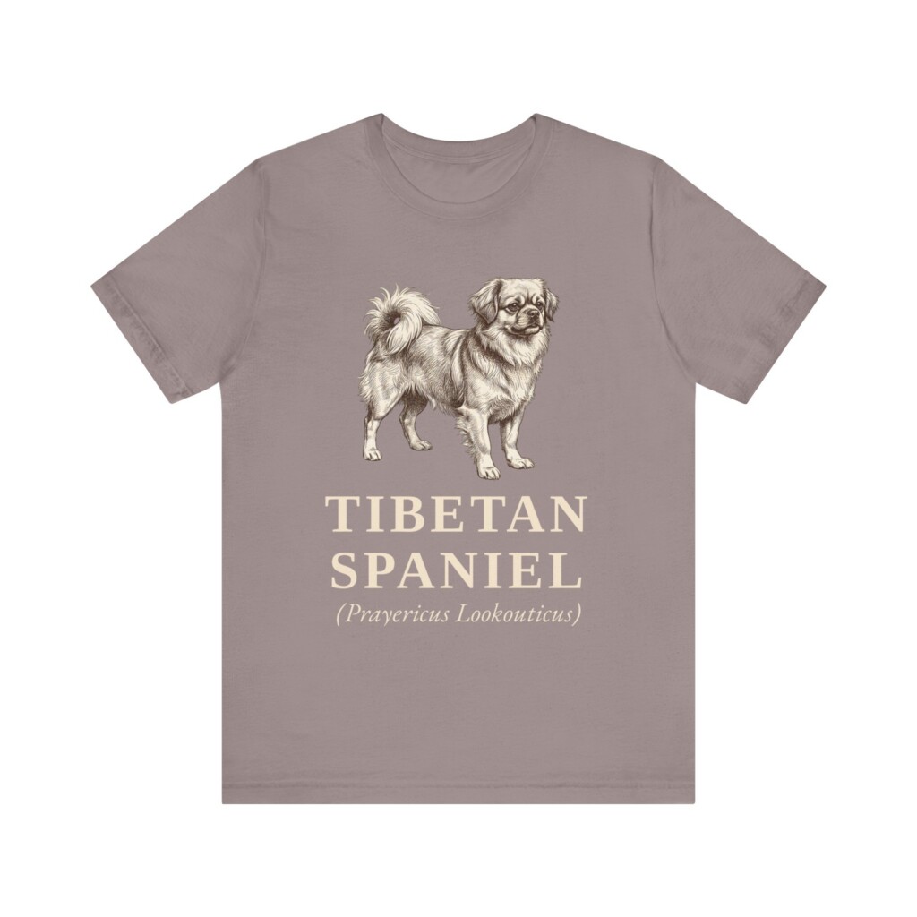 Tibetan Spaniel Latin Shirt, Vintage Dog Sketch Tee, Dog Latin Gift