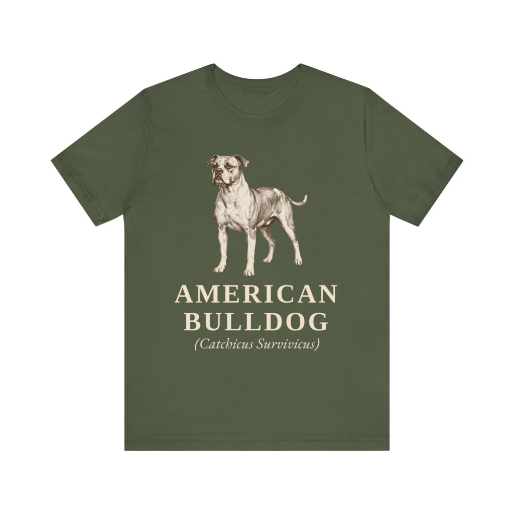American Bulldog Latin Shirt, Vintage Dog Sketch Tee, Dog Latin Gift