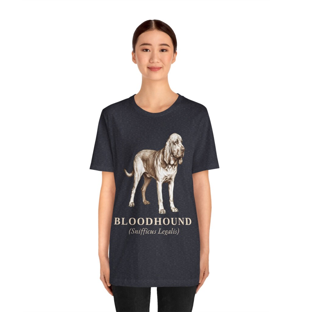 Bloodhound Latin Shirt, Vintage Dog Sketch Tee, Dog Latin Gift