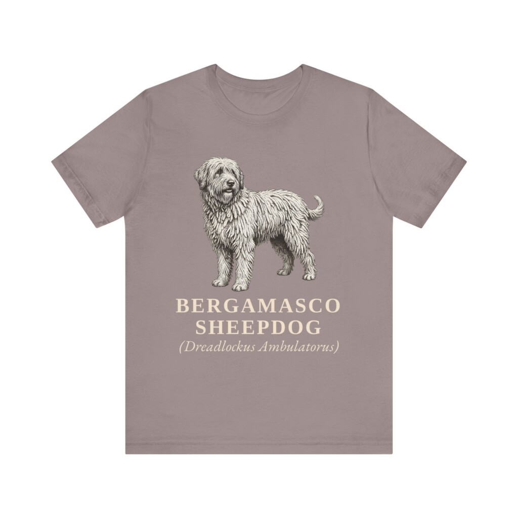 Bergamasco Sheepdog Latin Shirt, Vintage Dog Sketch Tee, Dog Latin Gift