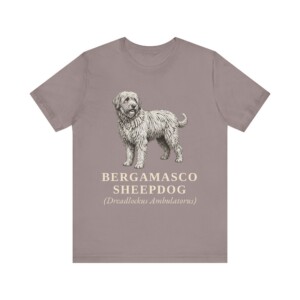 Bergamasco Sheepdog Latin Shirt, Vintage Dog Sketch Tee, Dog Latin Gift