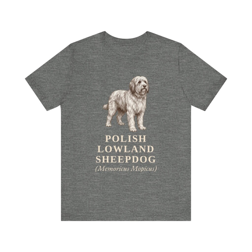 Polish Lowland Sheepdog Latin Shirt, Vintage Dog Sketch Tee, Dog Latin Gift