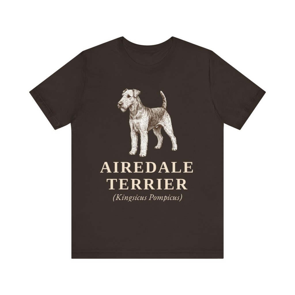 Airedale Terrier Latin Shirt, Vintage Dog Sketch Tee, Dog Latin Gift