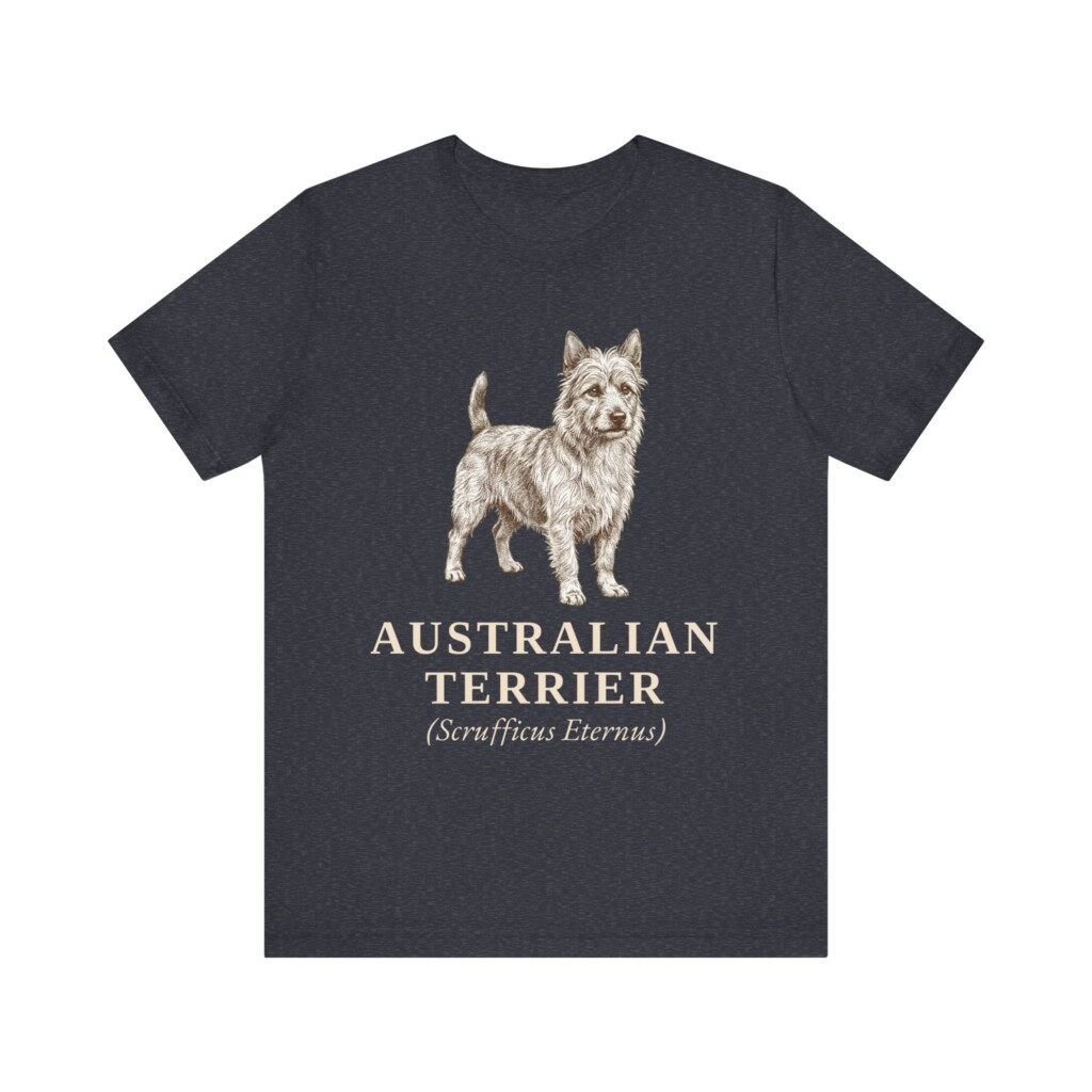 Australian Terrier Latin Shirt, Vintage Dog Sketch Tee, Dog Latin Gift