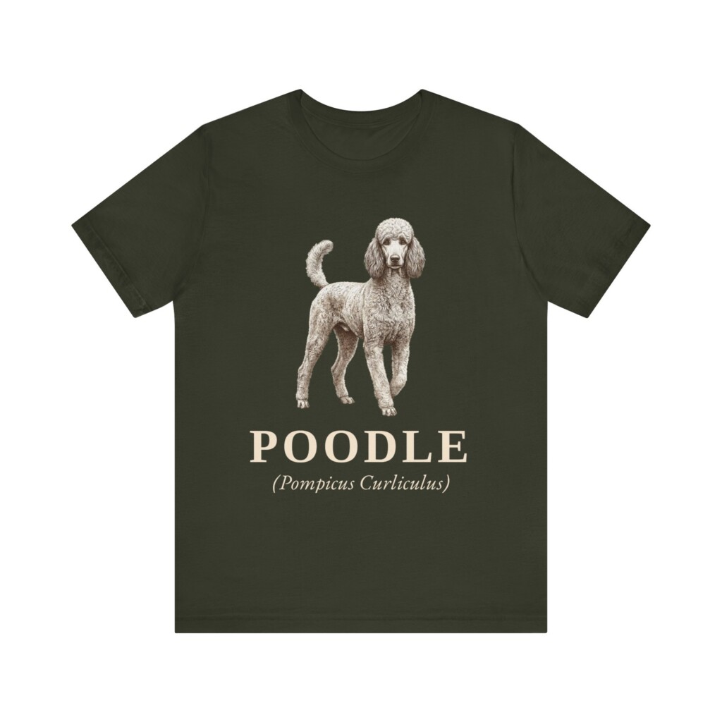 Poodle Latin Shirt, Vintage Dog Sketch Tee, Dog Latin Gift
