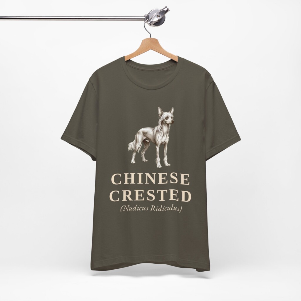 Chinese Crested Latin Shirt, Vintage Dog Sketch Tee, Dog Latin Gift