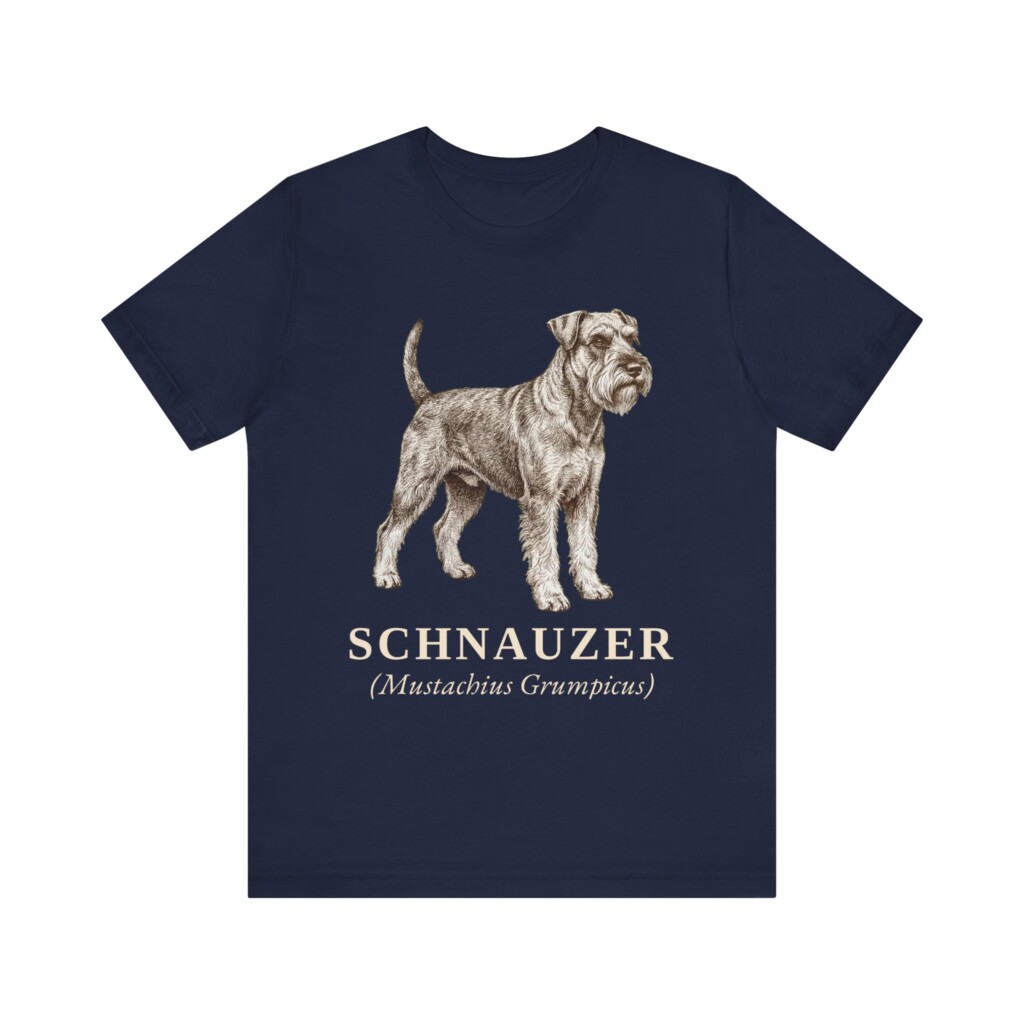 Standard Schnauzer Latin Shirt, Vintage Dog Sketch Tee, Dog Latin Gift Standard Schnauzer Latin Shirt, Vintage Dog Sketch Tee, Dog Latin Gift