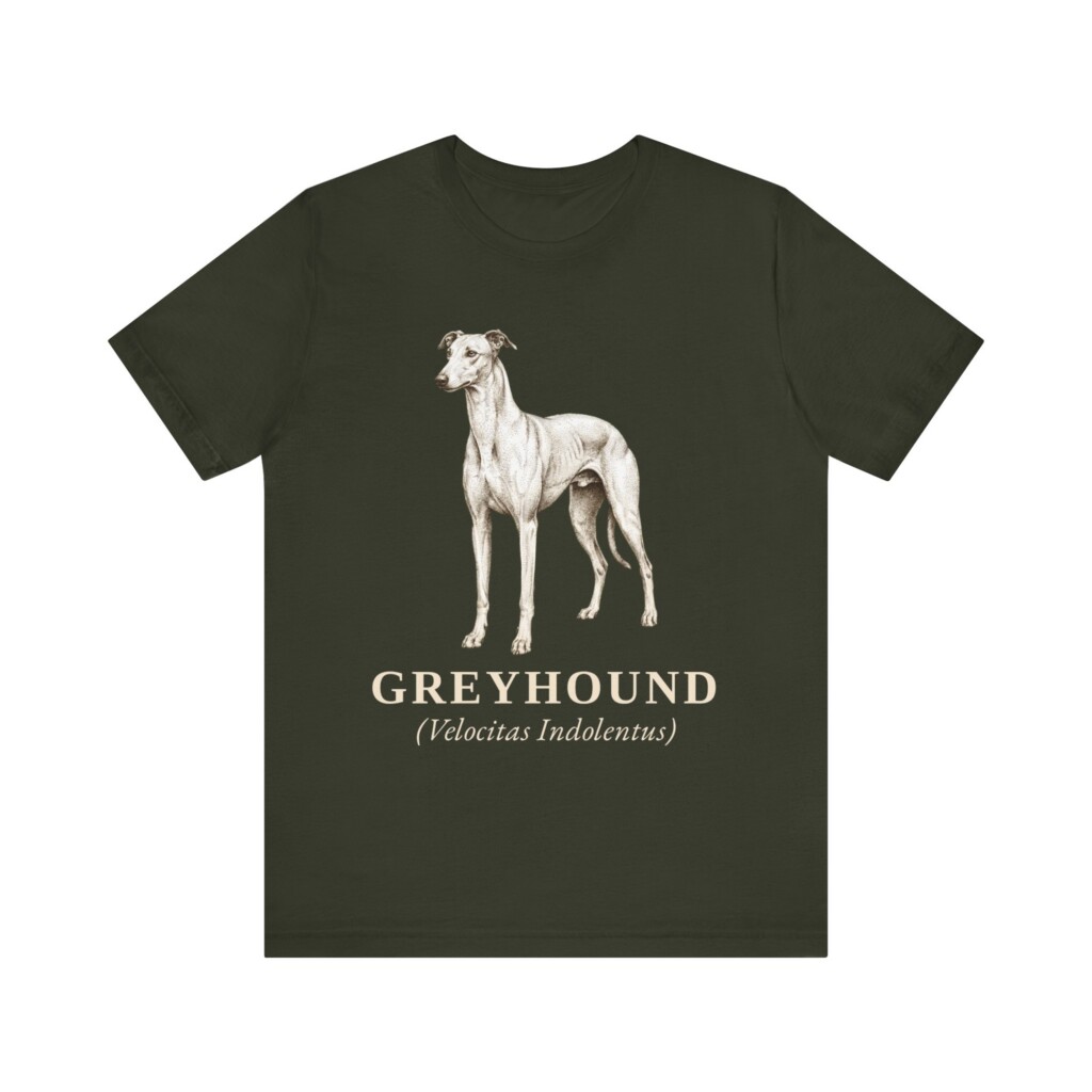 Greyhound Latin Shirt, Vintage Dog Sketch Tee, Dog Latin Gift