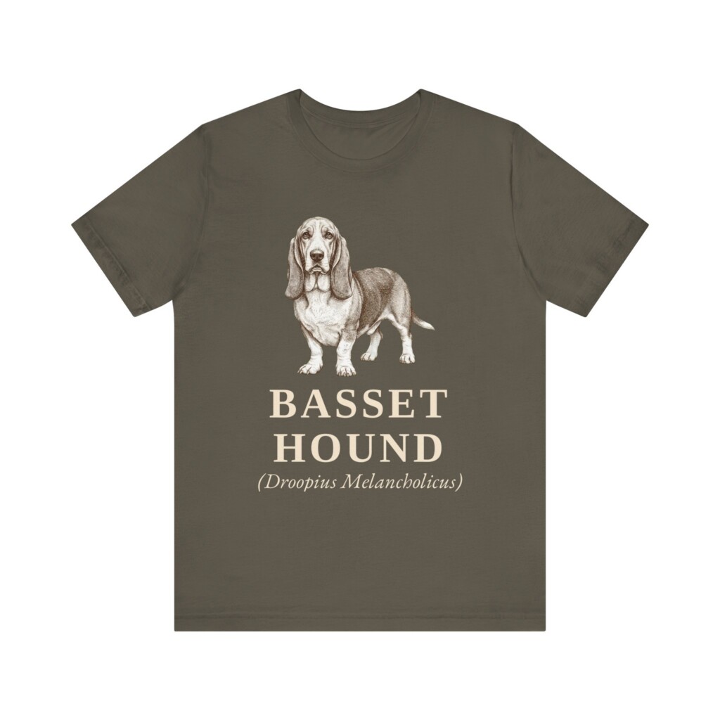 Basset Hound Latin Shirt, Vintage Dog Sketch Tee, Dog Latin Gift