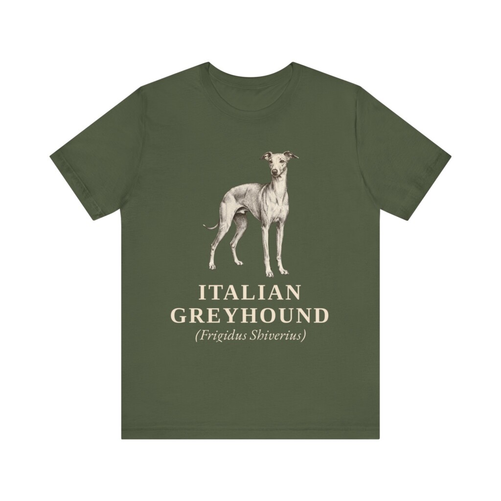 Italian Greyhound Latin Shirt, Vintage Dog Sketch Tee, Dog Latin Gift