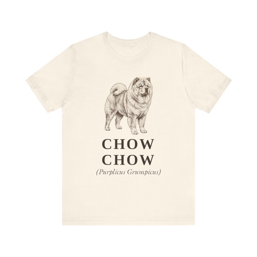 Chow Chow Latin Shirt, Vintage Dog Sketch Tee, Dog Latin Gift