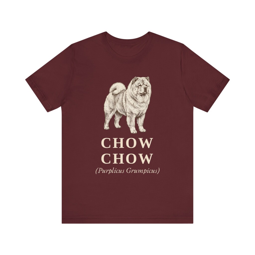 Chow Chow Latin Shirt, Vintage Dog Sketch Tee, Dog Latin Gift