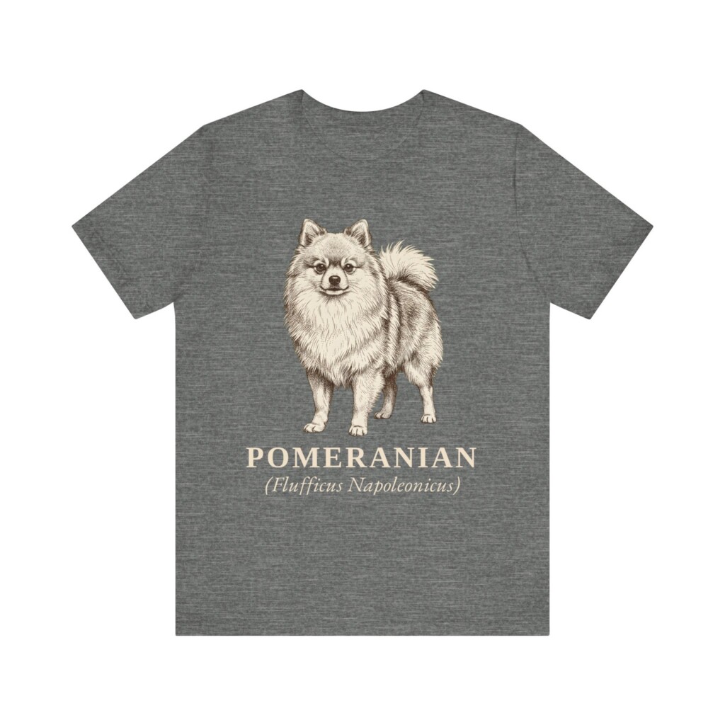 Pomeranian Latin Shirt, Vintage Dog Sketch Tee, Dog Latin Gift