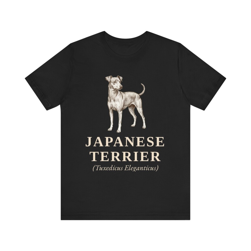 Japanese Terrier Latin Shirt, Vintage Dog Sketch Tee, Dog Latin Gift