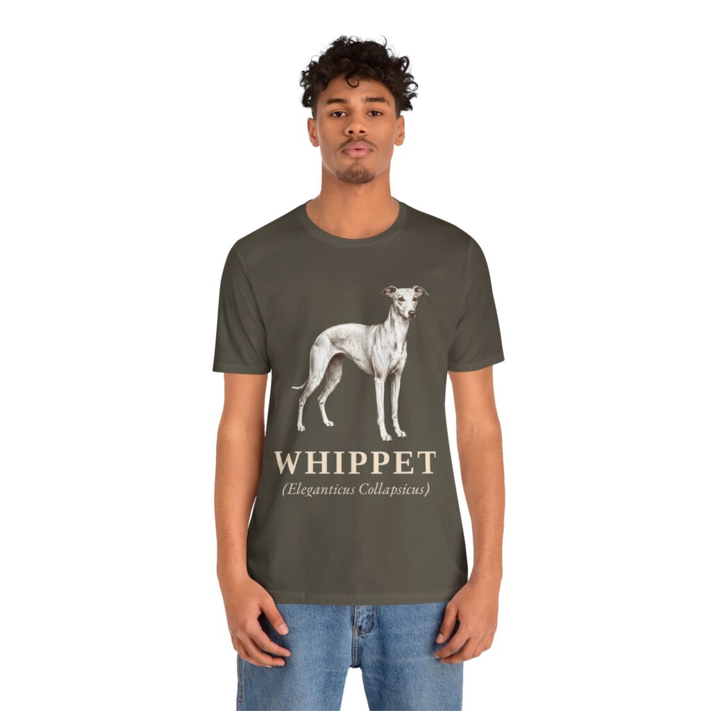 Whippet Latin Shirt, Vintage Dog Sketch Tee, Dog Latin Gift