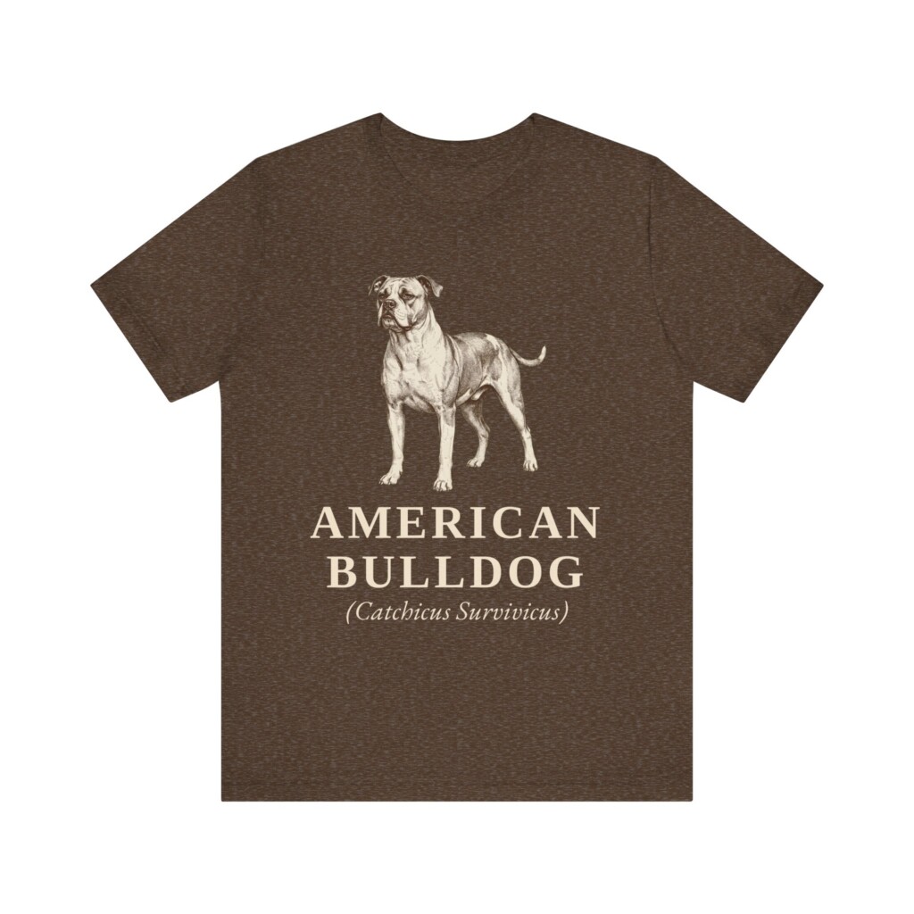 American Bulldog Latin Shirt, Vintage Dog Sketch Tee, Dog Latin Gift