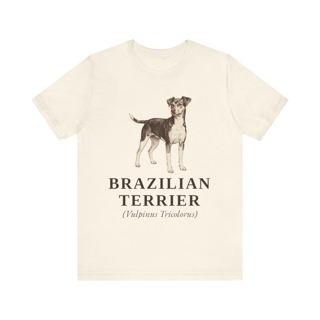 Brazilian Terrier Latin Shirt, Vintage Dog Sketch Tee, Dog Latin Gift