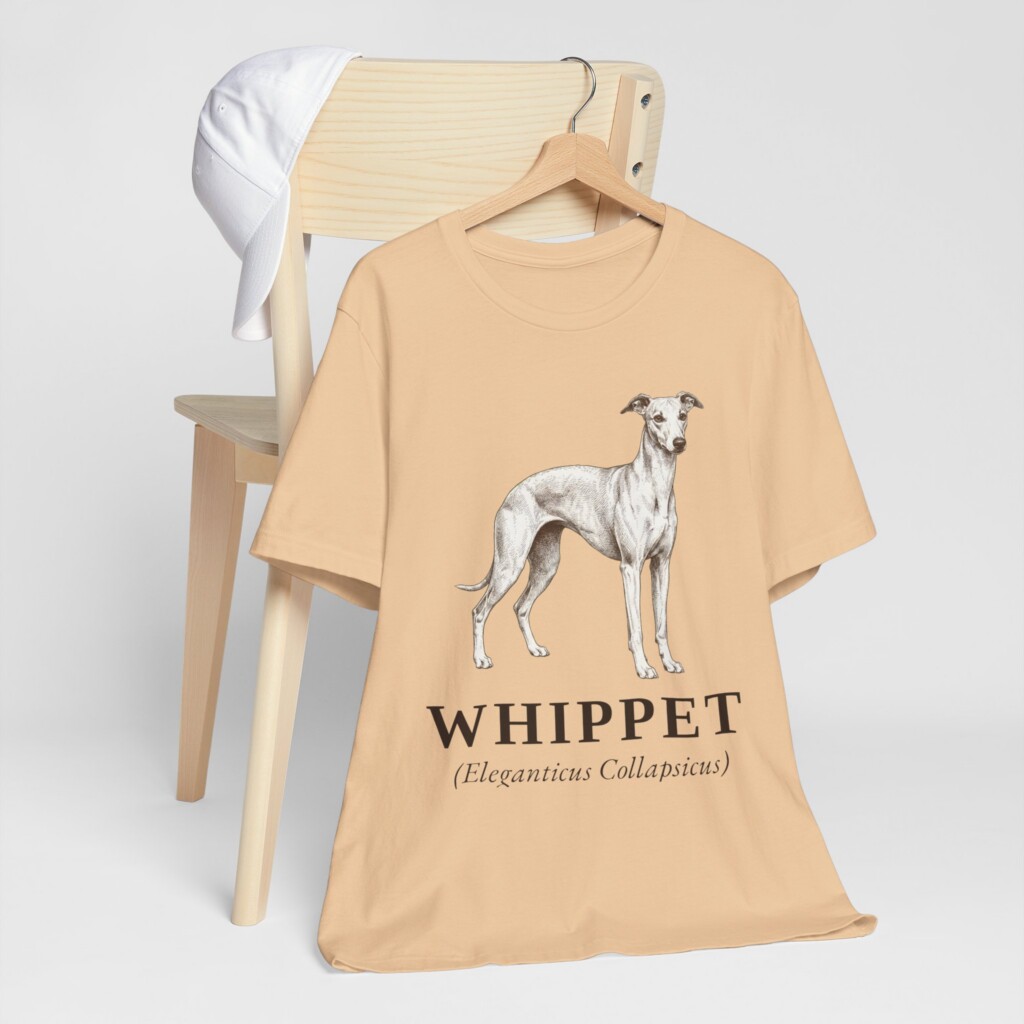 Whippet Latin Shirt, Vintage Dog Sketch Tee, Dog Latin Gift