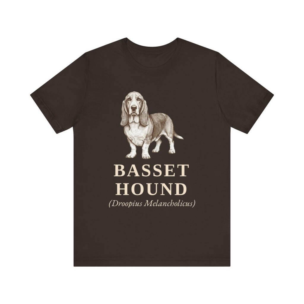 Basset Hound Latin Shirt, Vintage Dog Sketch Tee, Dog Latin Gift
