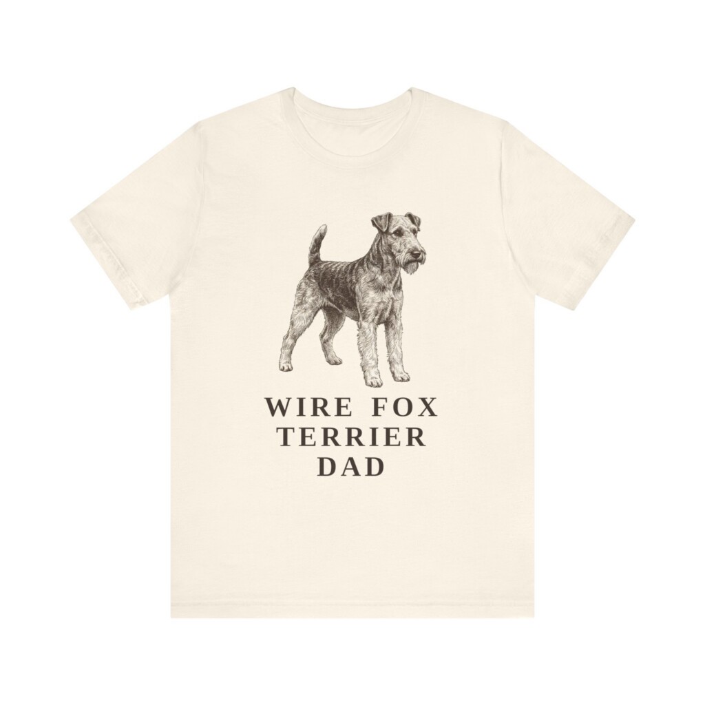 Fox Terrier (Wire) Dad Shirt, Vintage Dog Sketch Tee, Dog Dad Gift