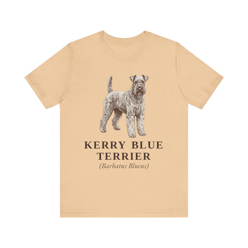 Kerry Blue Terrier Latin Shirt, Vintage Dog Sketch Tee, Dog Latin Gift