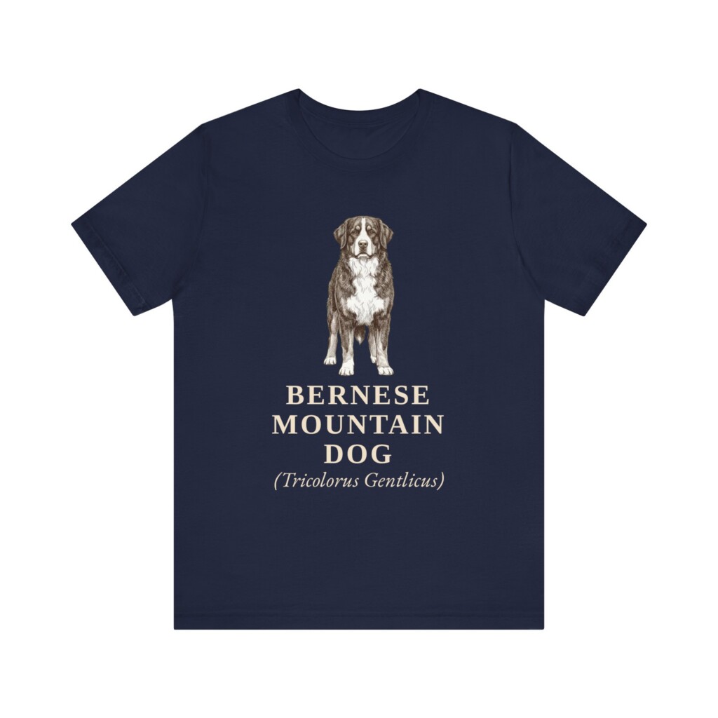 Bernese Mountain Dog Latin Shirt, Vintage Dog Sketch Tee, Dog Latin Gift