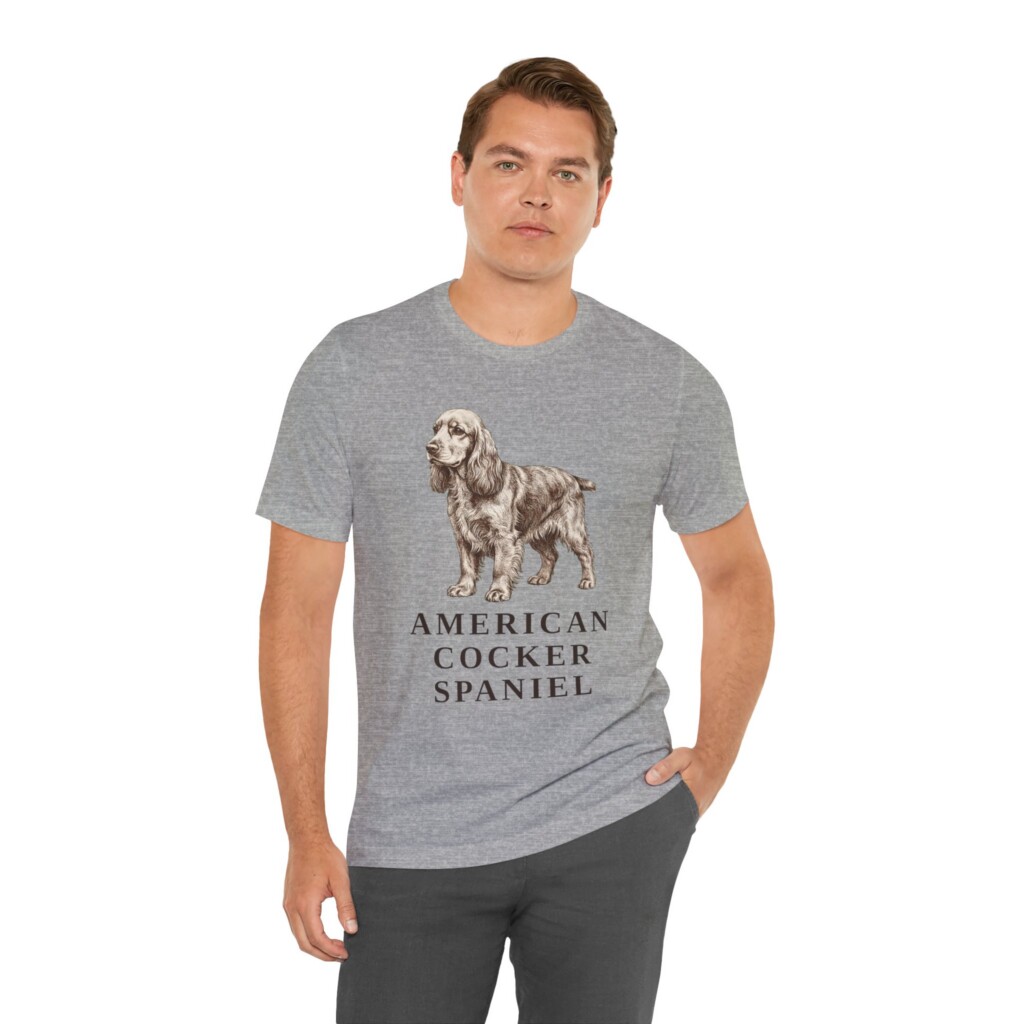 Cocker Spaniel Lover Shirt, Vintage Dog Sketch Tee, Dog Lover Gift