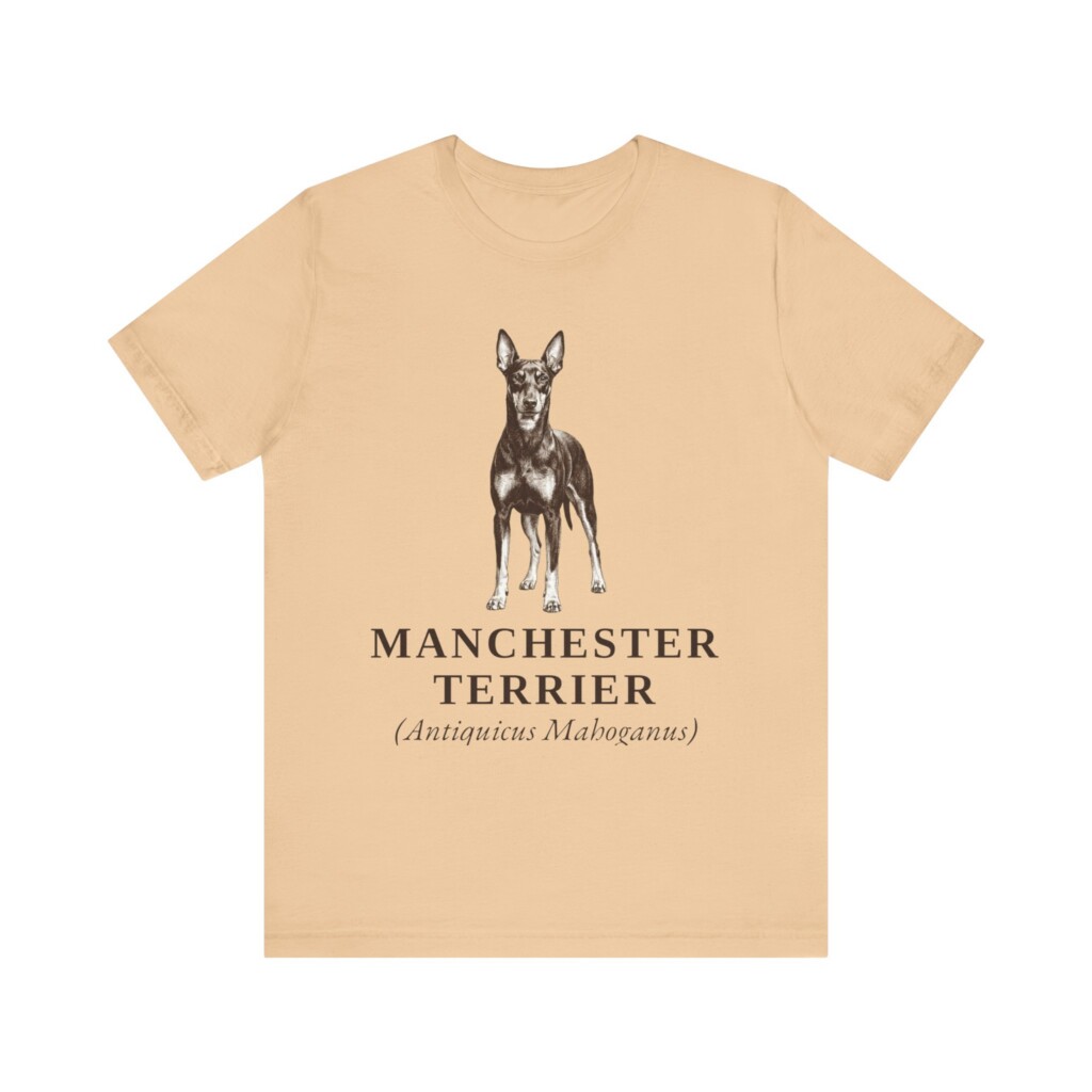 Manchester Terrier Latin Shirt, Vintage Dog Sketch Tee, Dog Latin Gift