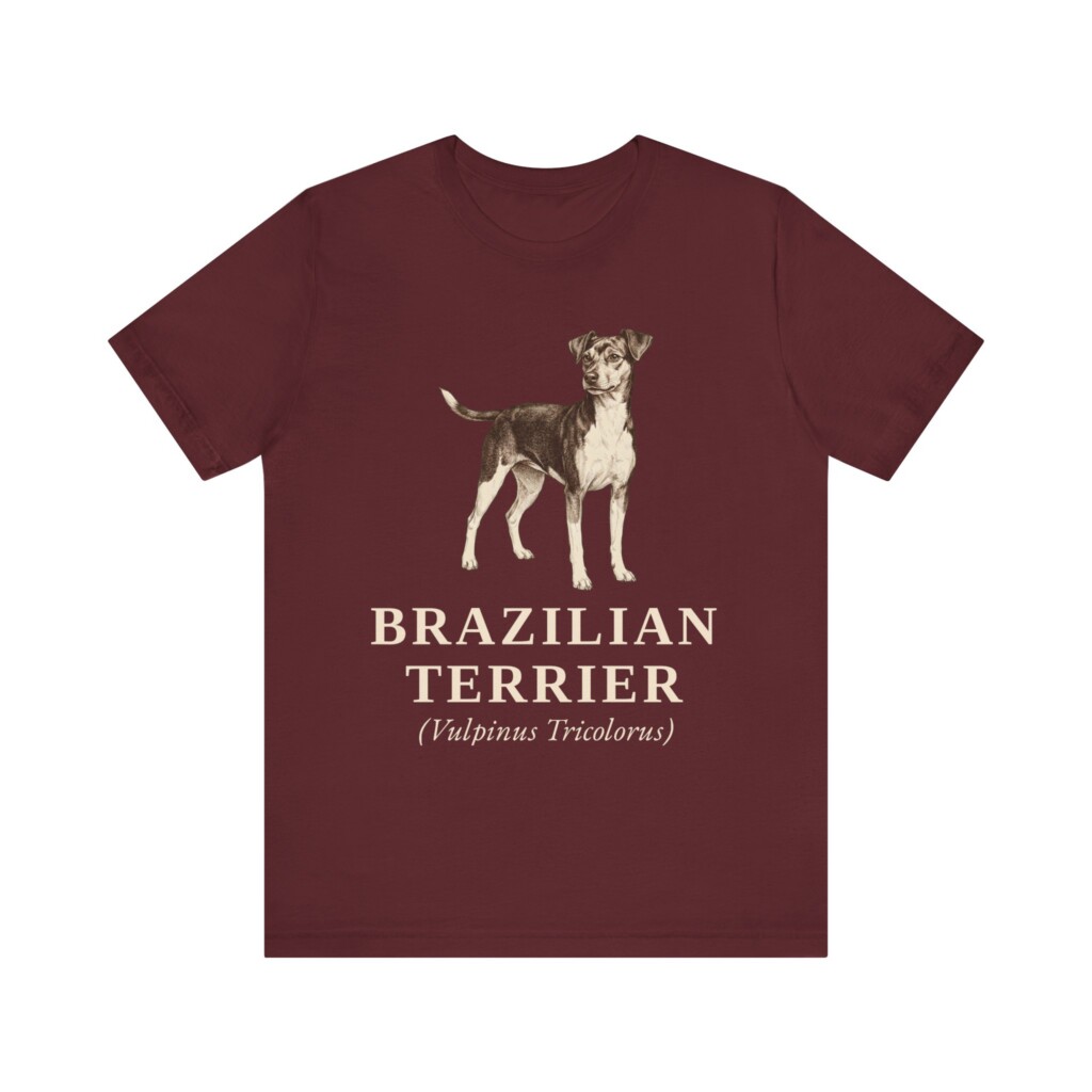 Brazilian Terrier Latin Shirt, Vintage Dog Sketch Tee, Dog Latin Gift