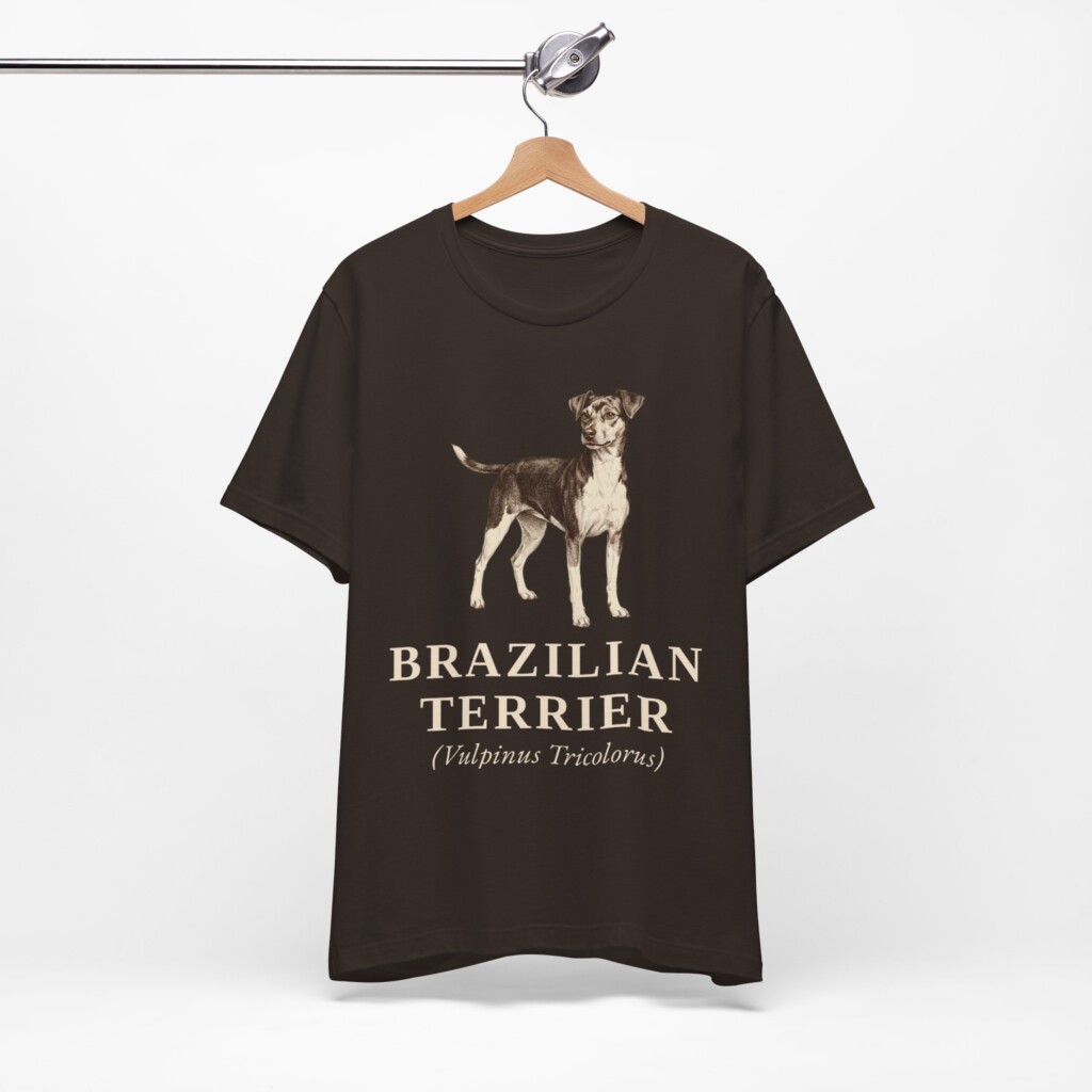 Brazilian Terrier Latin Shirt, Vintage Dog Sketch Tee, Dog Latin Gift