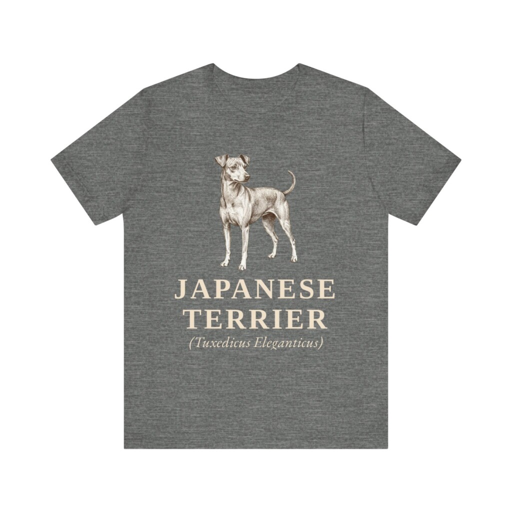 Japanese Terrier Latin Shirt, Vintage Dog Sketch Tee, Dog Latin Gift