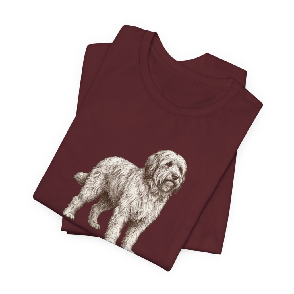 Polish Lowland Sheepdog Latin Shirt, Vintage Dog Sketch Tee, Dog Latin Gift