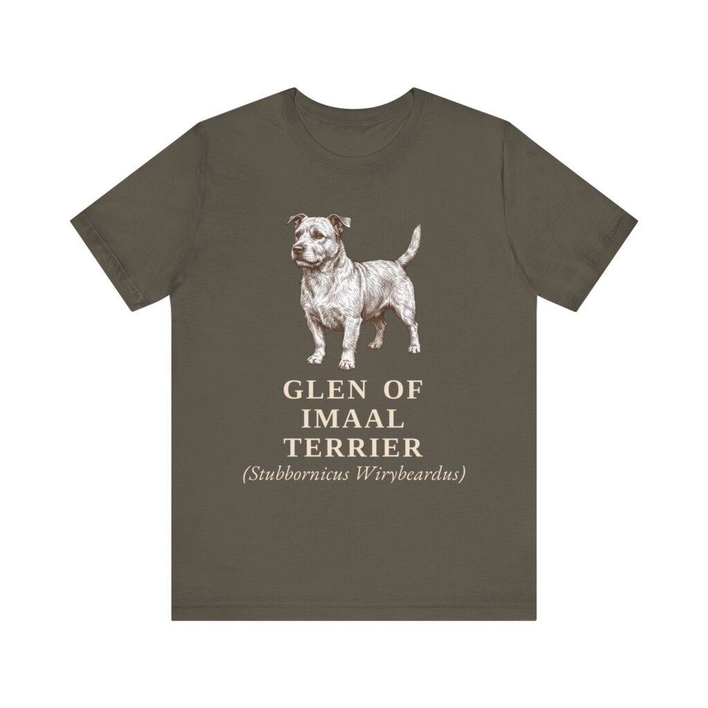 Glen of Imaal Terrier Latin Shirt, Vintage Dog Sketch Tee, Dog Latin Gift