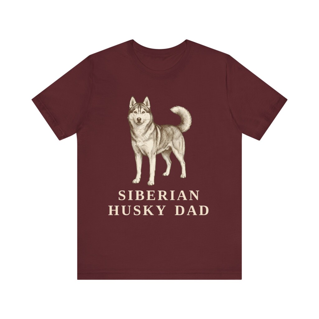 Husky Dad Shirt, Vintage Dog Sketch Tee, Dog Dad Gift