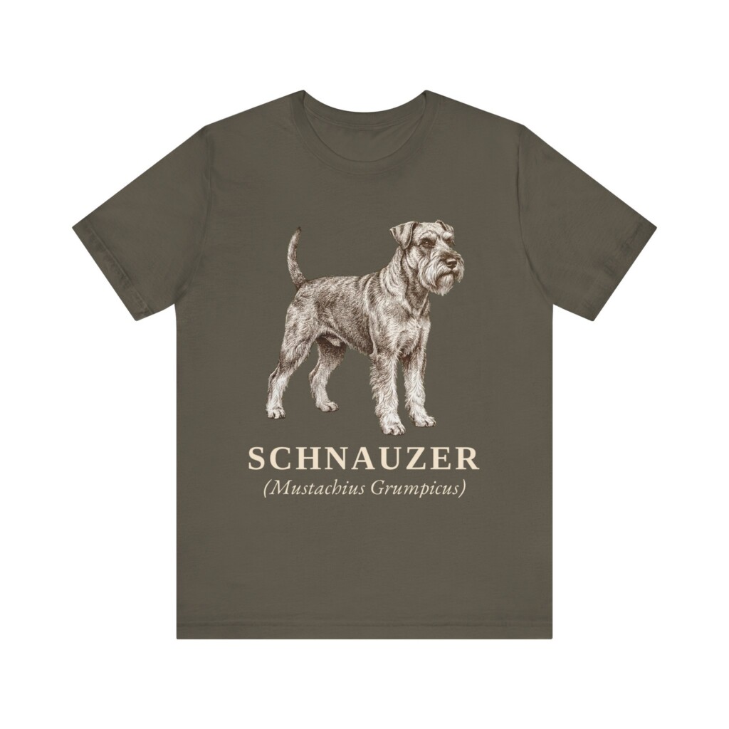 Standard Schnauzer Latin Shirt, Vintage Dog Sketch Tee, Dog Latin Gift Standard Schnauzer Latin Shirt, Vintage Dog Sketch Tee, Dog Latin Gift
