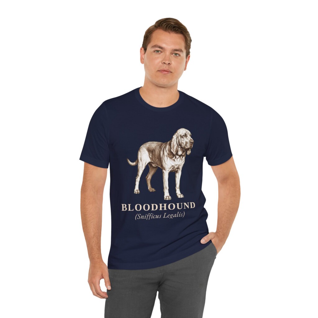 Bloodhound Latin Shirt, Vintage Dog Sketch Tee, Dog Latin Gift