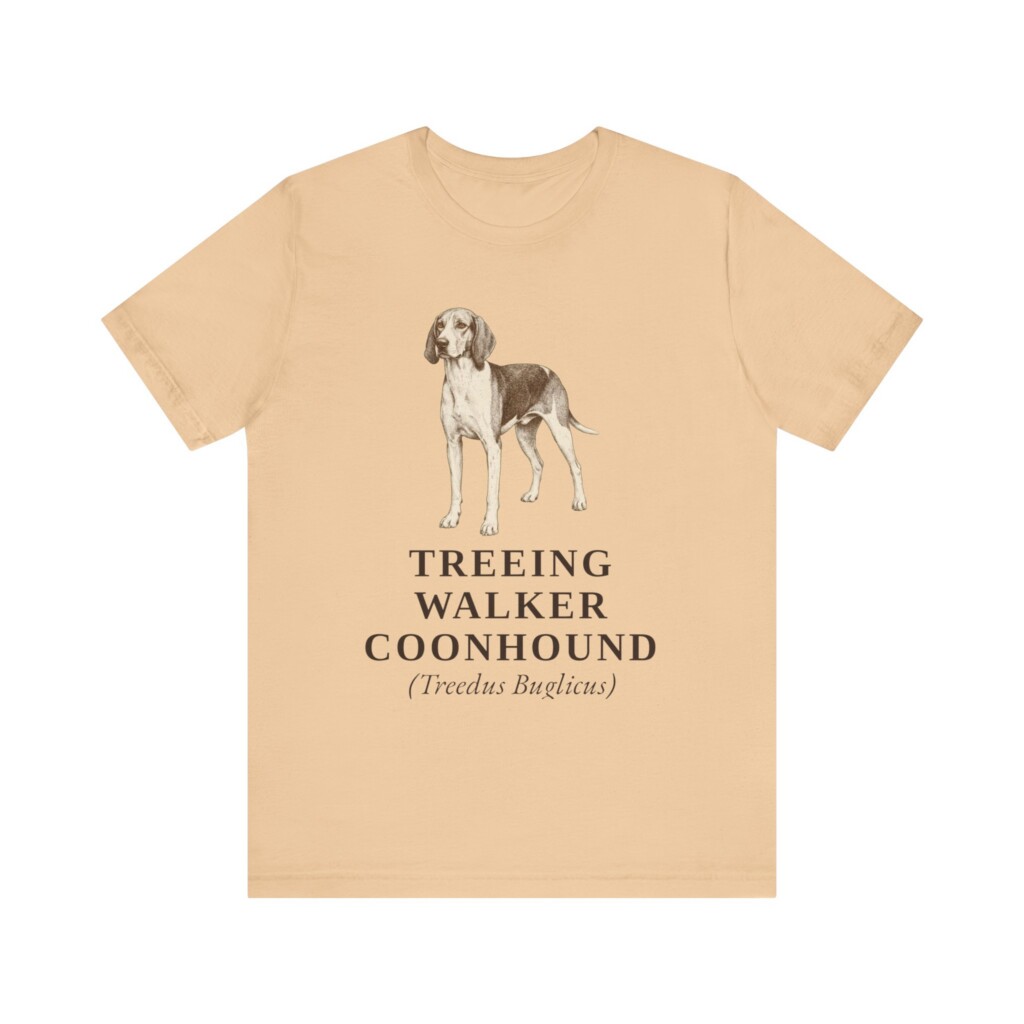 Treeing Walker Coonhound Latin Shirt, Vintage Dog Sketch Tee, Dog Latin Gift