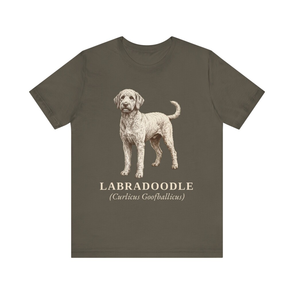 Labradoodle Latin Shirt, Vintage Dog Sketch Tee, Dog Latin Gift