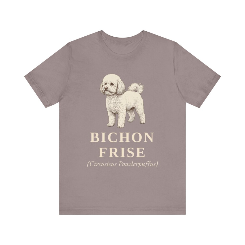 Bichon Frise Latin Shirt, Vintage Dog Sketch Tee, Dog Latin Gift