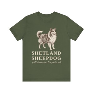 Shetland Sheepdog Latin Shirt, Vintage Dog Sketch Tee, Dog Latin Gift