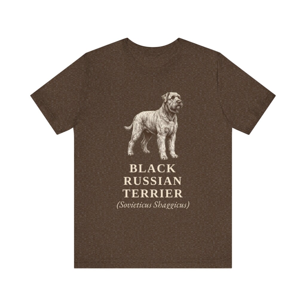 Black Russian Terrier Latin Shirt, Vintage Dog Sketch Tee, Dog Latin Gift