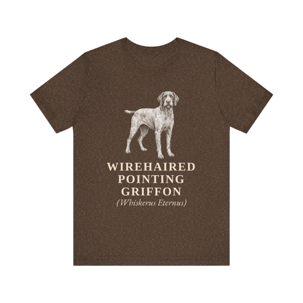 Wirehaired Pointing Griffon Latin Shirt, Vintage Dog Sketch Tee, Dog Latin Gift
